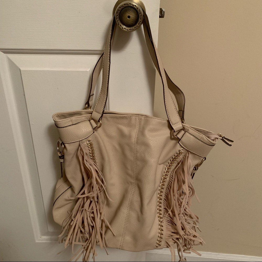 Jessica Simpson faux leather fringe bag